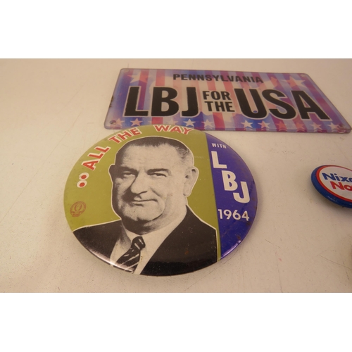 159 - Collection of rare USA presidential campaign badges dating back to early 1900's