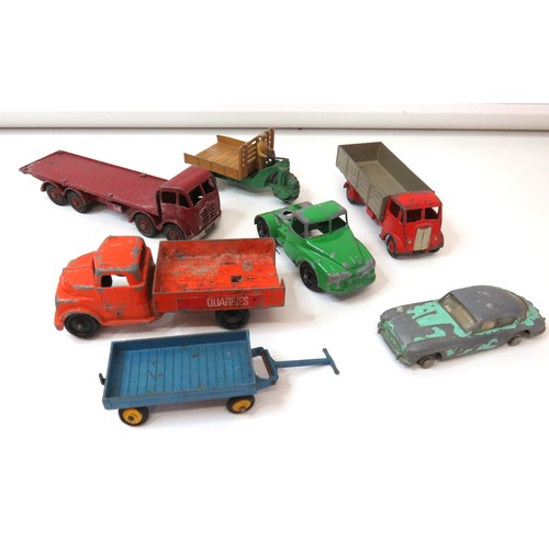 72 - Vintage playworn diecast to include - Lone Star Trucks, Dinky Foden and Spot-on.