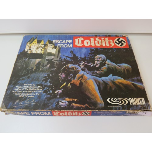 71 - Vintage 1970's Escape from Colditz board game by Parker - complete.