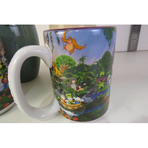 178 - Two disney mugs and two vases