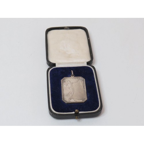 251 - 1934 art deco silver first prize dance medal- winter gardens