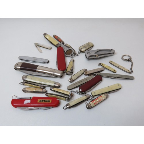 257 - Collection of penknives' including silver