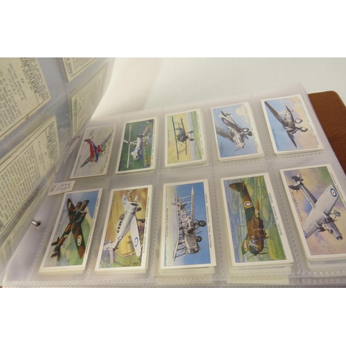 106 - Album of cigarette cards, aircraft, naval etc