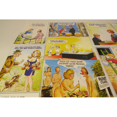 109 - Fifty comic postcards including bamforth