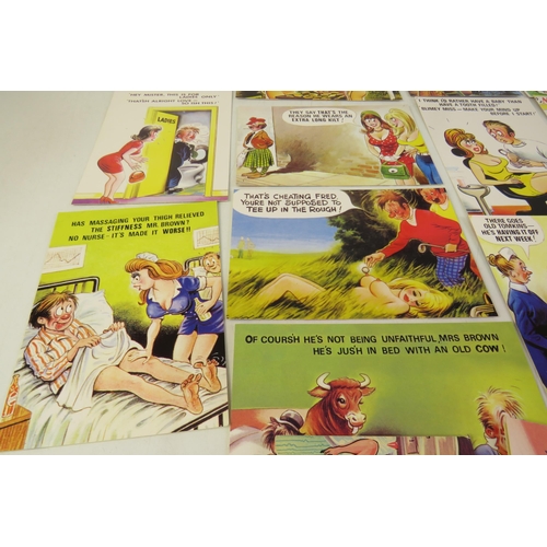 109 - Fifty comic postcards including bamforth