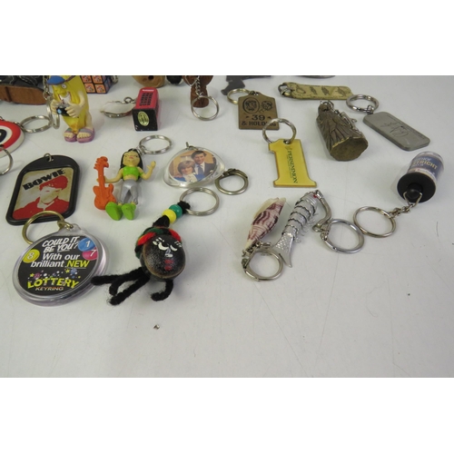 112 - Thirty novelty keyrings