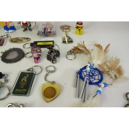 121 - Thirty novelty keyrings