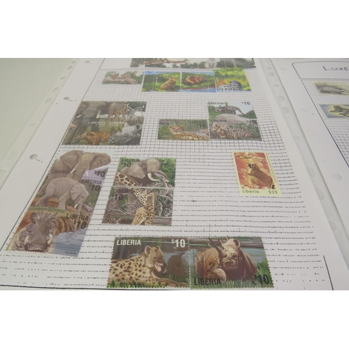 122 - Fifty sheets of world animal stamps