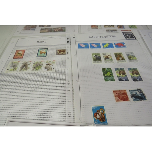 122 - Fifty sheets of world animal stamps