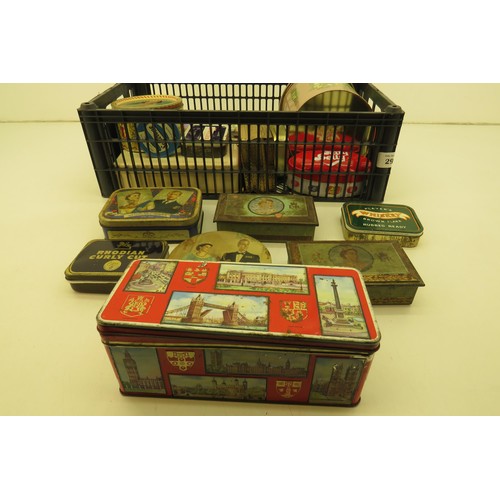 299 - Job lot of vintage tins.