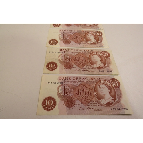 443 - Six Ten shilling notes in very good condition