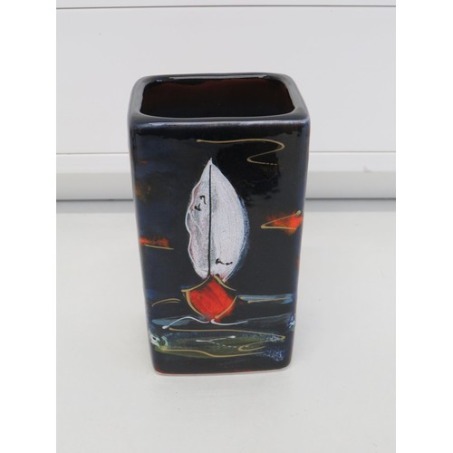 143 - Anita Harris Vase - Sailing Boat's signed in gold