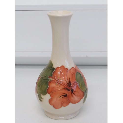 160 - Moorcroft Hibiscus Vase - 16cm