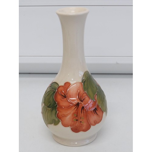 160 - Moorcroft Hibiscus Vase - 16cm