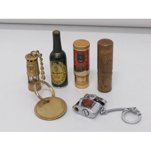 66 - Mixed Minitaure Collectables to include Guinness Bottle, Miners Lamp Key Ring, Lighter Key Ring, Cal... 