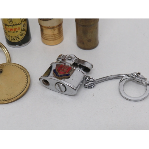 66 - Mixed Minitaure Collectables to include Guinness Bottle, Miners Lamp Key Ring, Lighter Key Ring, Cal... 