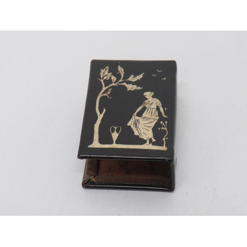 67 - Early 1900's In Mourning Matchbox Holder