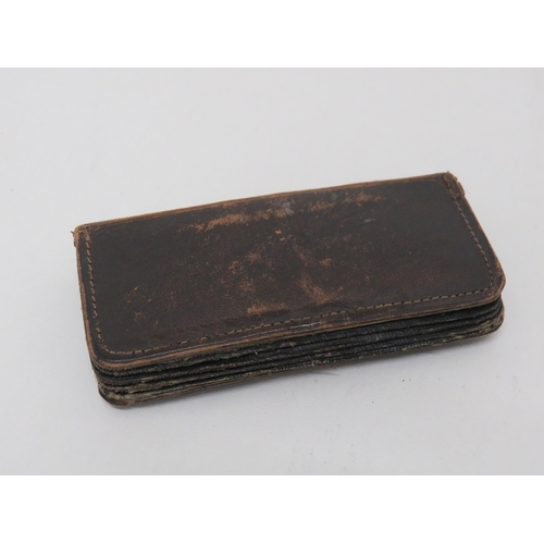 68 - Vintage Leather Coin Purse with Silver Detailing