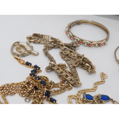 94 - Job lot of Gold tone Jewellery to include rings, chains, bracelets etc.