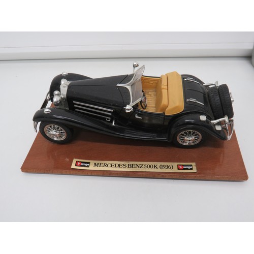 77 - Burago Mercedes-Benz 500k Roadster (1936) with box.