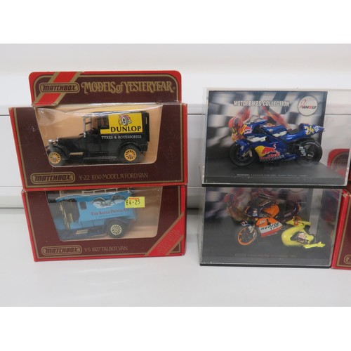 80 - Collection of boxed diecast cars, vans and Motorcycles.