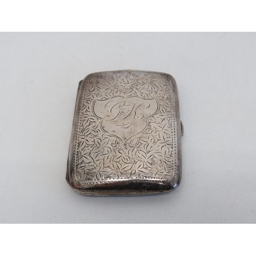 46 - Vintage hallmarked silver cigarette case - 46g