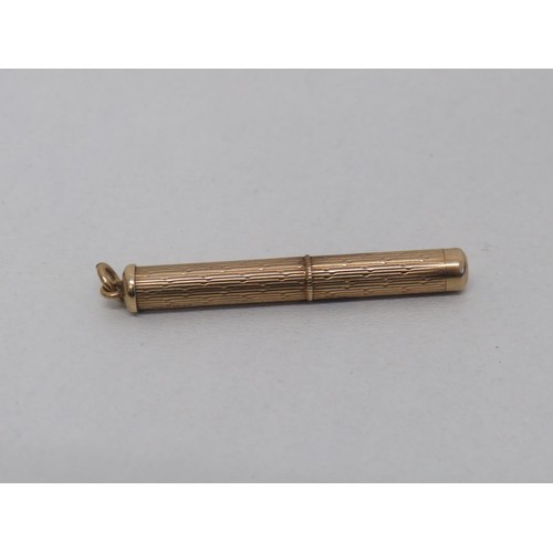 37 - Revolving toothpick 9ct gold- 6.2g