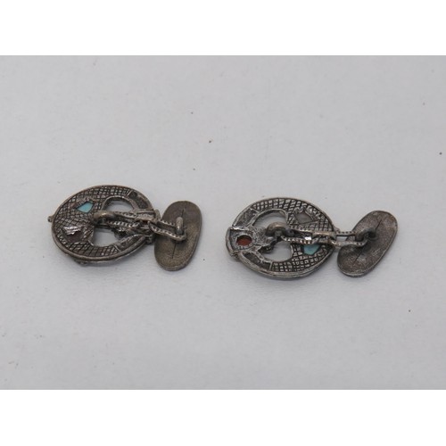 41 - Pair of celtic cufflinks