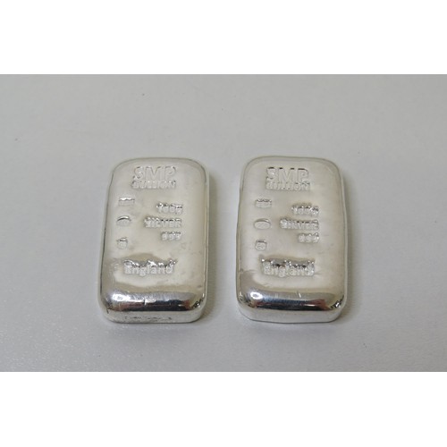 6 - 2x 100g .999 Silver Bullion