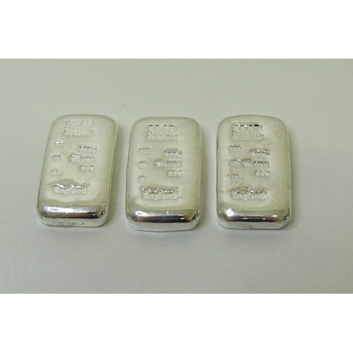 11 - 3x 100g .999 Silver Bullion