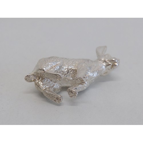 22 - Sterling Silver Hare Sculpture