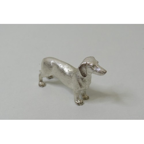 23 - Sterling Silver Daschund Sculpture