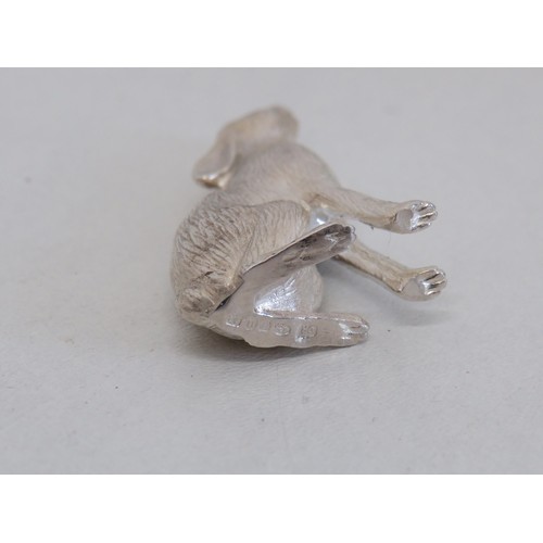 28 - Sterling Silver Hare Sculpture