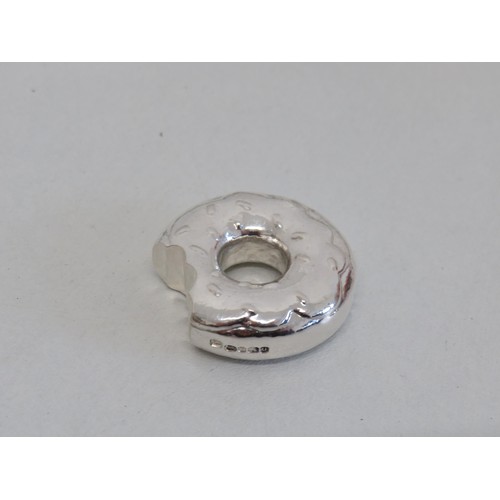 29 - Sterling Silver Half Eaten Donut Sculpture