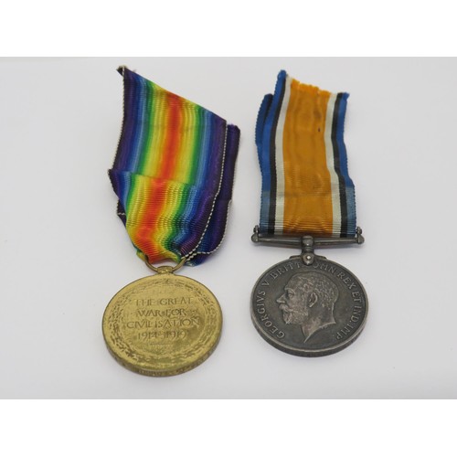 52 - WWI medal pair awarded to 81341 PTE. C. Pearson. W. York. R.