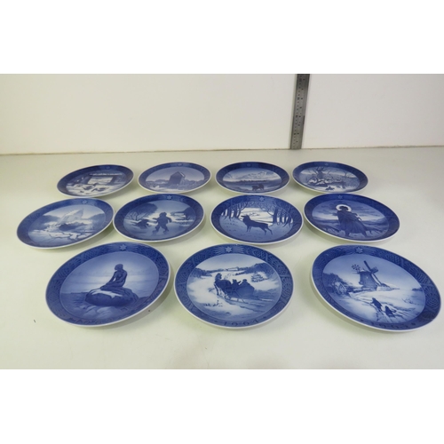 23 - Eleven Royal Copenhagen - christmas plates 1950-1969