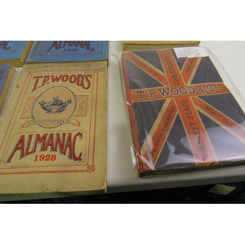 35 - Nineteen T.P.woods Almanacs dated 1872-1961