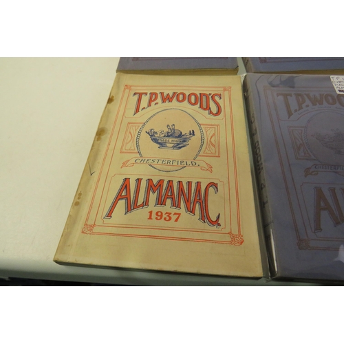 35 - Nineteen T.P.woods Almanacs dated 1872-1961