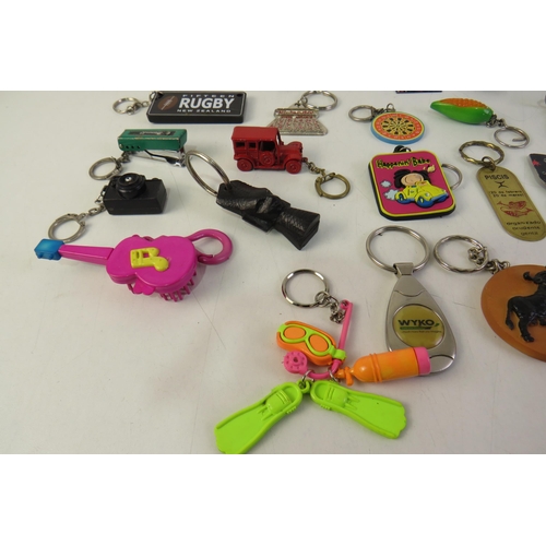 133 - Thirty novelty key rings