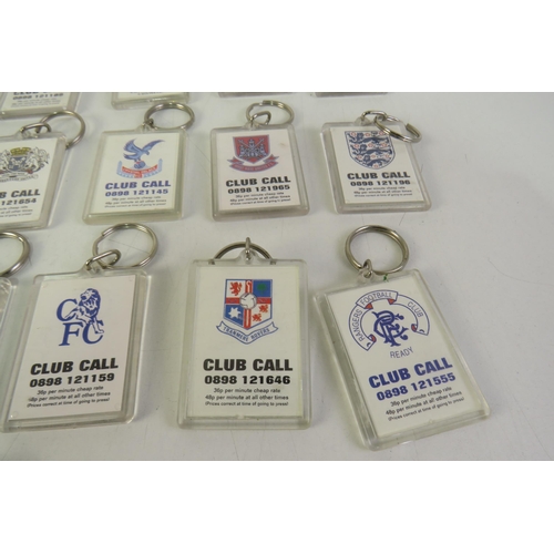 134 - Thirty football keyrings