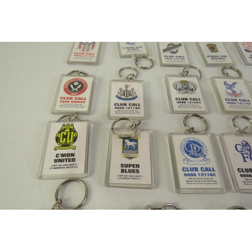 134 - Thirty football keyrings