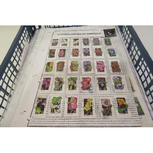 137 - One hundred sheets of world stamps