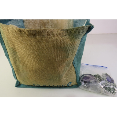 146 - Hessian bag full of mixed Jewellery