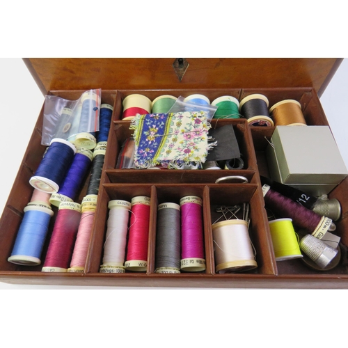 159 - Sewing box and contents