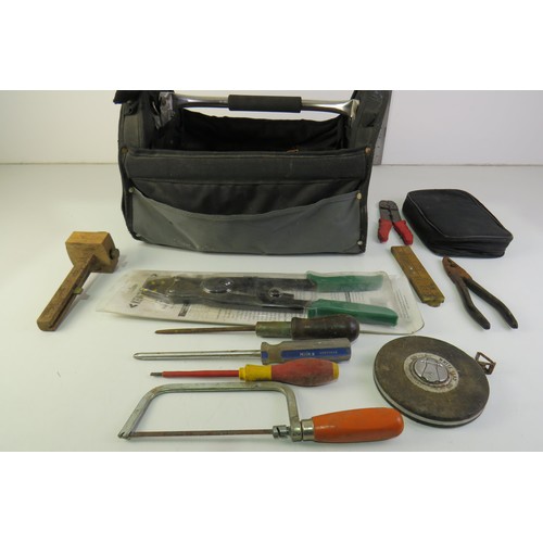 339 - Canvas tool bag with tools