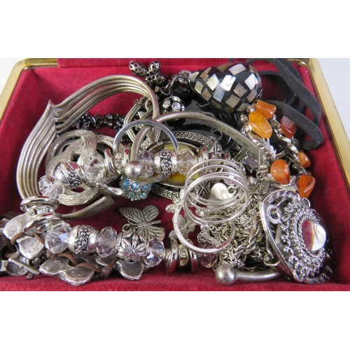 182 - Vintage jewellery box  full of vintage and celtic jewellery