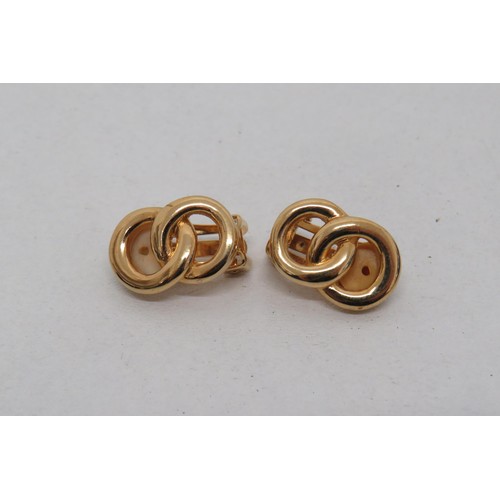 153 - Vintage Nina Ricci earrings gold tone clips