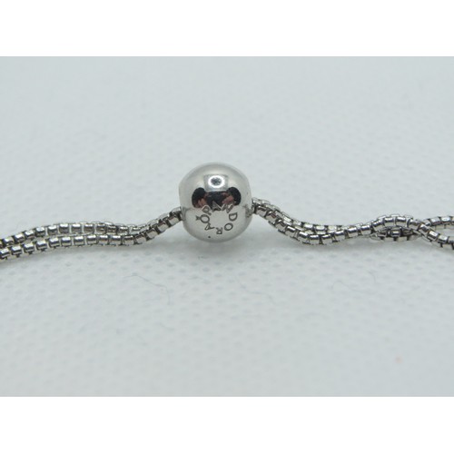 74 - Pandora Sparkling strand slider tennis bracelet.