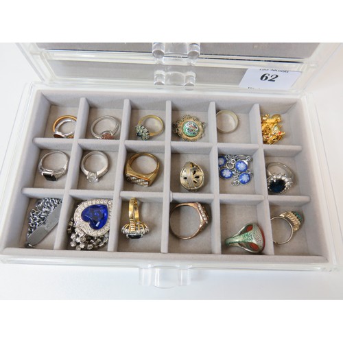 62 - Five drawer Jewellery storage cabinet full of jewellery.