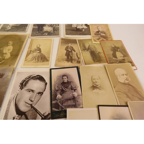 14 - Old vintage cabinet cards, postcards, CDV cards etc